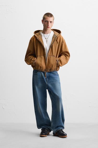 Zara Джинсовая куртка с капюшоном купить с доставкой.