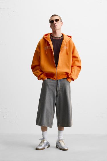 Zara Худи с застежкой-молнией и надписями купить с доставкой.