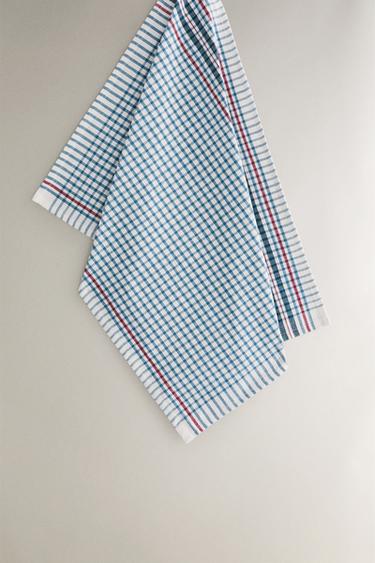 Zara Хлопковое чеканное полотенце для чая купить с доставкой.
