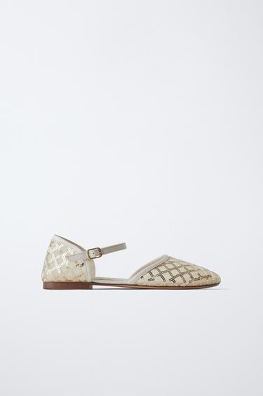 Zara Балетки со стразами купить с доставкой.