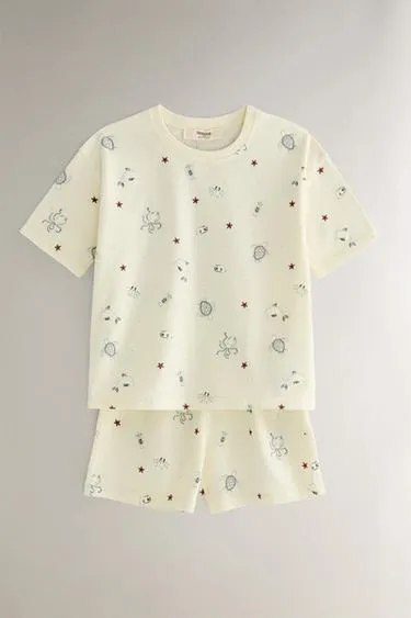 CHILDREN'S SEA PRINT SET OF PYJAMAS