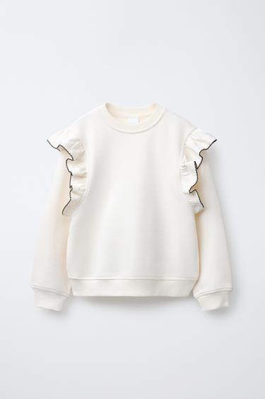 Zara Толстовка с воланами и отстрочкой купить с доставкой.