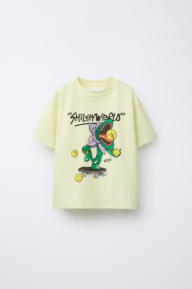Zara Футболка с принтом SMILEYWORLD ® купить с доставкой.