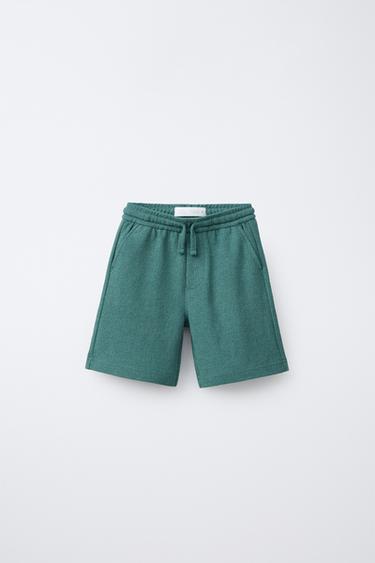 Zara Бермуды SLIM FIT из ткани с эффектом махры