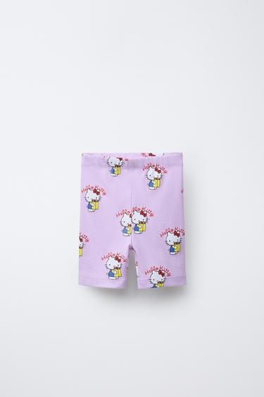 Zara Легинсы в рубчик велосипедные HELLO KITTY © SANRIO купить с доставкой.
