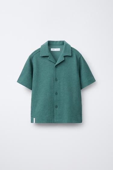 Zara Рубашка боулинг в стиле рустик с эффектом полотенца купить с доставкой.