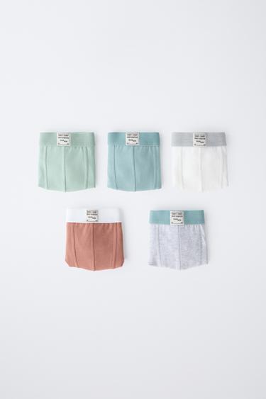 Zara 6-14 лет/набор из пяти трусов-боксеров с логотипом купить с доставкой.
