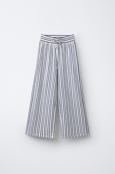 Zara Прямые брюки в полоску купить с доставкой.
