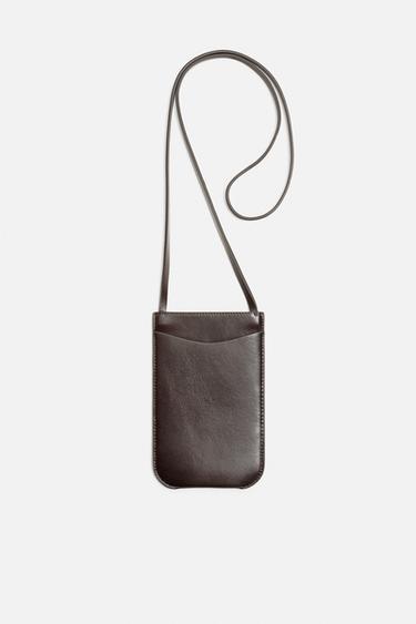Zara Кожаная сумка через плечо купить с доставкой.