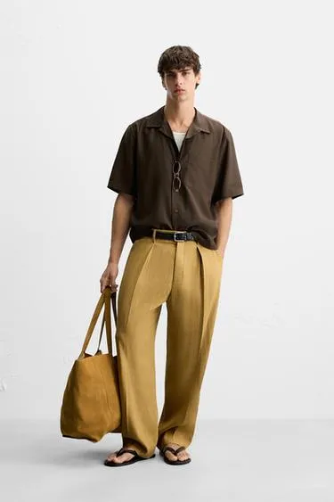 Рубашка RELAXED FIT из струящейся ткани