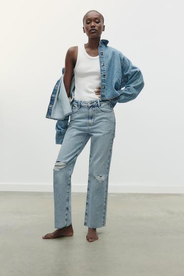 Zara Джинсы Z1975 STRAIGHT с высокой посадкой купить с доставкой.