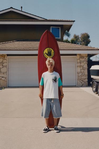 Zara Футболка с контрастными рукавами ZARA X BODY GLOVE ®