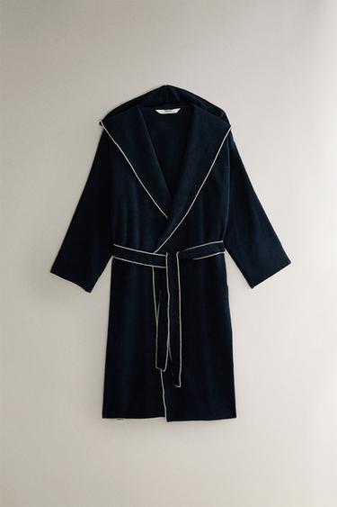 Zara Хлопковый халат с оверлоком (320 г/м²)