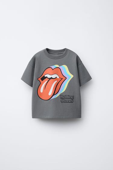 Zara Футболка с принтом ROLLING STONES © купить с доставкой.