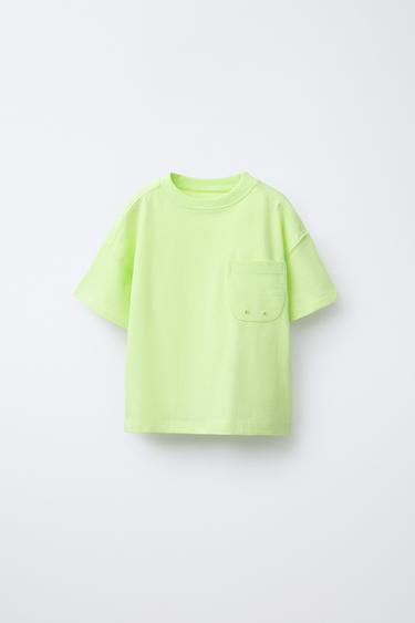 Zara Однотонная футболка с карманом купить с доставкой.