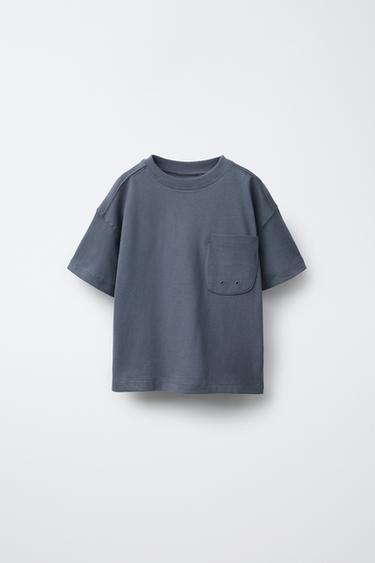 Zara Однотонная футболка с карманом купить с доставкой.