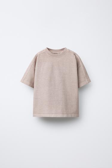 Zara Футболка GARMENT DYE с разрезами купить с доставкой.