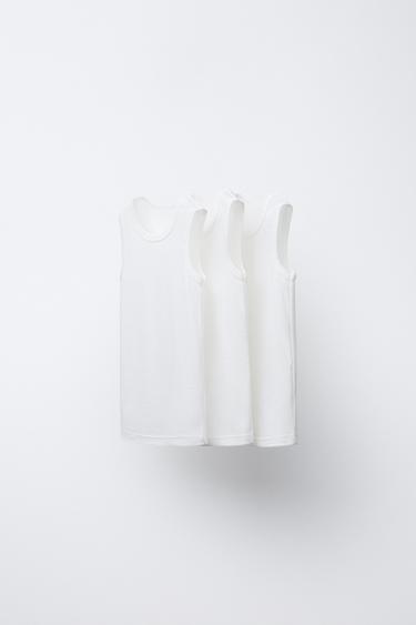 Zara 2-6 лет/ набор из трех базовых футболок без рукавов купить с доставкой.