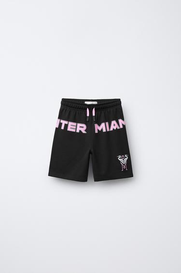 Zara Прямые шорты-бермуды из мягкой ткани MIAMI CITY MLS ©