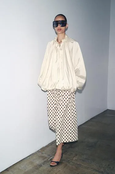Юбка миди в горошек — ZW COLLECTION