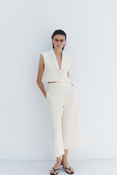 Zara Брюки-кюлоты с высокой посадкой