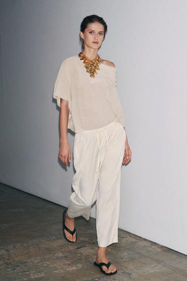 Zara Брюки-джоггеры WIDE LEG — ZW COLLECTION