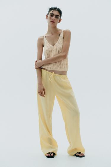 Zara Топ ажурной вязки купить с доставкой.