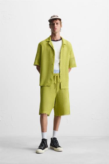 Zara Рубашка с ажурной тканью купить с доставкой.