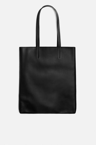 Zara Кожаная сумка-шопер из наппы купить с доставкой.