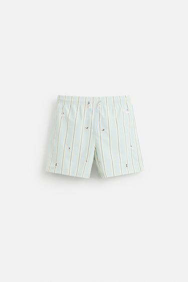 Zara Плавки с вышивкой средней длины купить с доставкой.