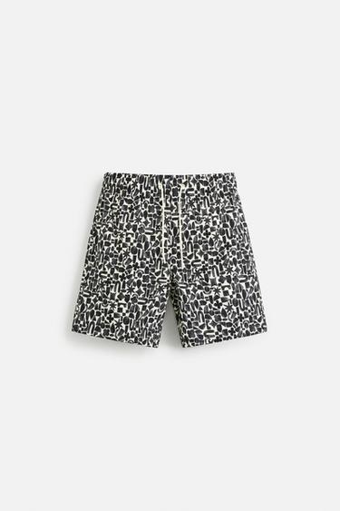 Zara Длинные плавки с геометрическим принтом купить с доставкой.