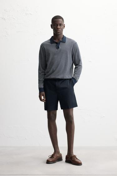 Zara Шорты REGULAR FIT со складками купить с доставкой.