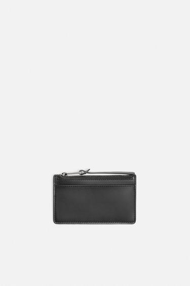 Zara Визитница из кожи наппа купить с доставкой.