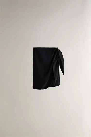 Пляжный саронг из льняной смеси с узлом