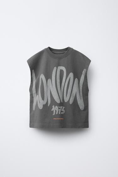 Zara Футболка с принтом граффити купить с доставкой.
