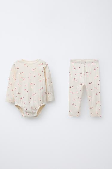 Zara Комплект из боди и легинсов с принтом «вишня» купить с доставкой.