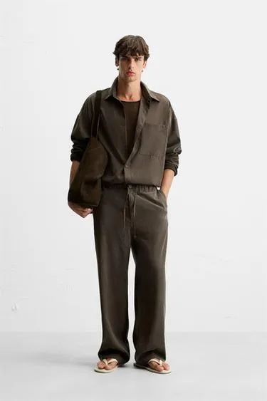 Брюки RELAXED FIT из струящейся ткани