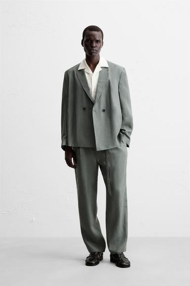 Zara Брюки костюмные из 100% льна купить с доставкой.