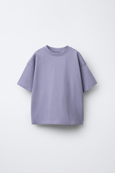 Zara Однотонная футболка MEDIUM WEIGHT купить с доставкой.