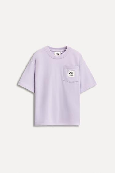 Zara 6-14 лет/ футболка с карманом и этикеткой 50TH ANNIVERSARY купить с доставкой.