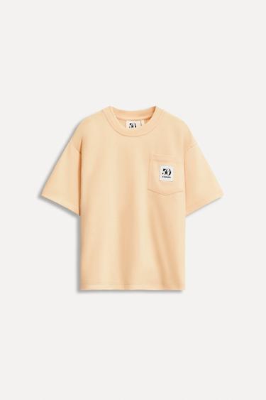 Zara 6-14 лет/ футболка с карманом и этикеткой 50TH ANNIVERSARY купить с доставкой.