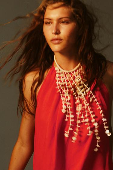 Zara Платье халтер с открытой спиной