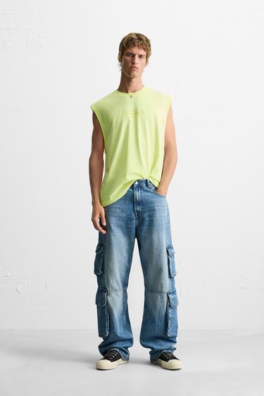 Zara Майка с рельефным принтом купить с доставкой.
