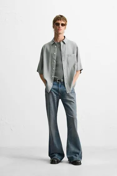 Рубашка RELAXED FIT из струящейся ткани