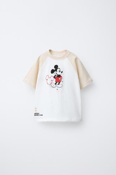 Zara Футболка с рукавами реглан и принтом MICKEY MOUSE © DISNEY купить с доставкой.
