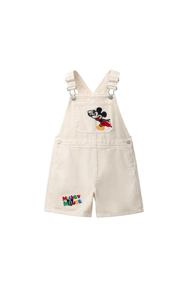 Zara Короткий комбинезон из твила с вышивкой MICKEY MOUSE © DISNEY