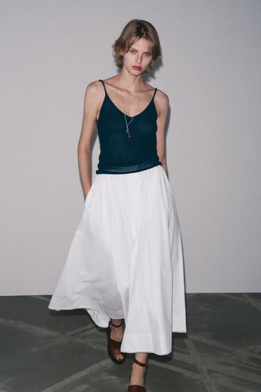 Zara Трикотажный топ на бретелях купить с доставкой.