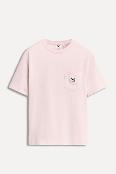 Zara Футболка с нашивкой, карманом и к 50-летнему юбилею купить с доставкой.
