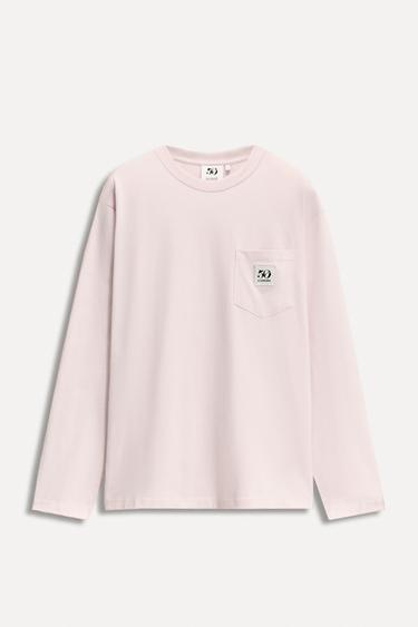 Zara Футболка с нашивкой, карманом и 50TH ANNIVERSARY купить с доставкой.