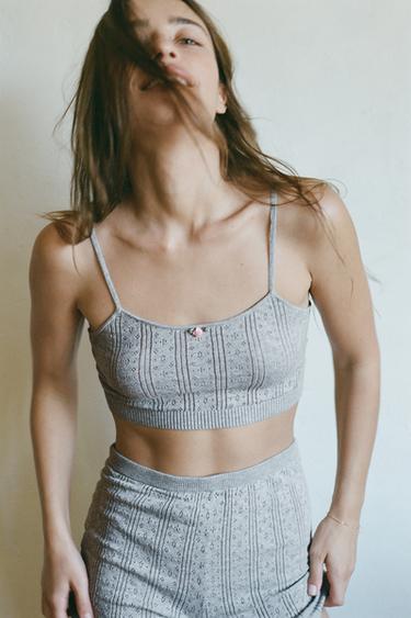 Zara Бралетт POINTELLE с цветком